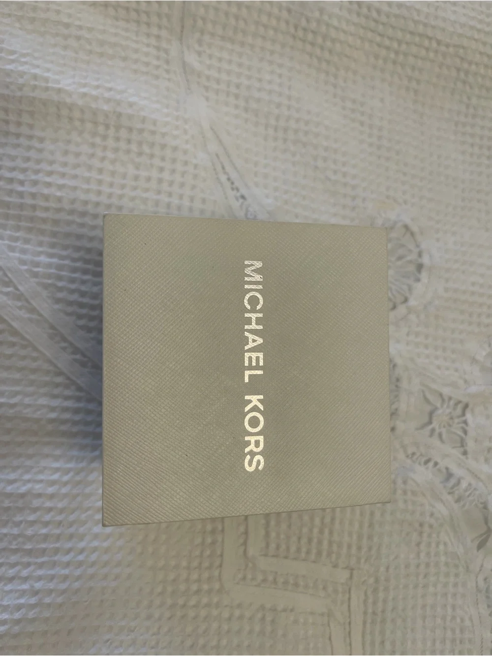 Michael Kors Rose Gold Case Watch with Tan Leather Strap
